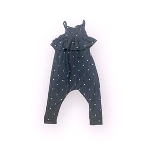 New Figge Carly megan size 5 soft polka dot ruffle tie back romper